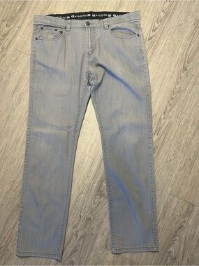 Men's Straight-Leg Jeans in Grey